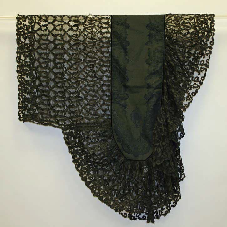 A mid-19th-century Spanish silk mantilla