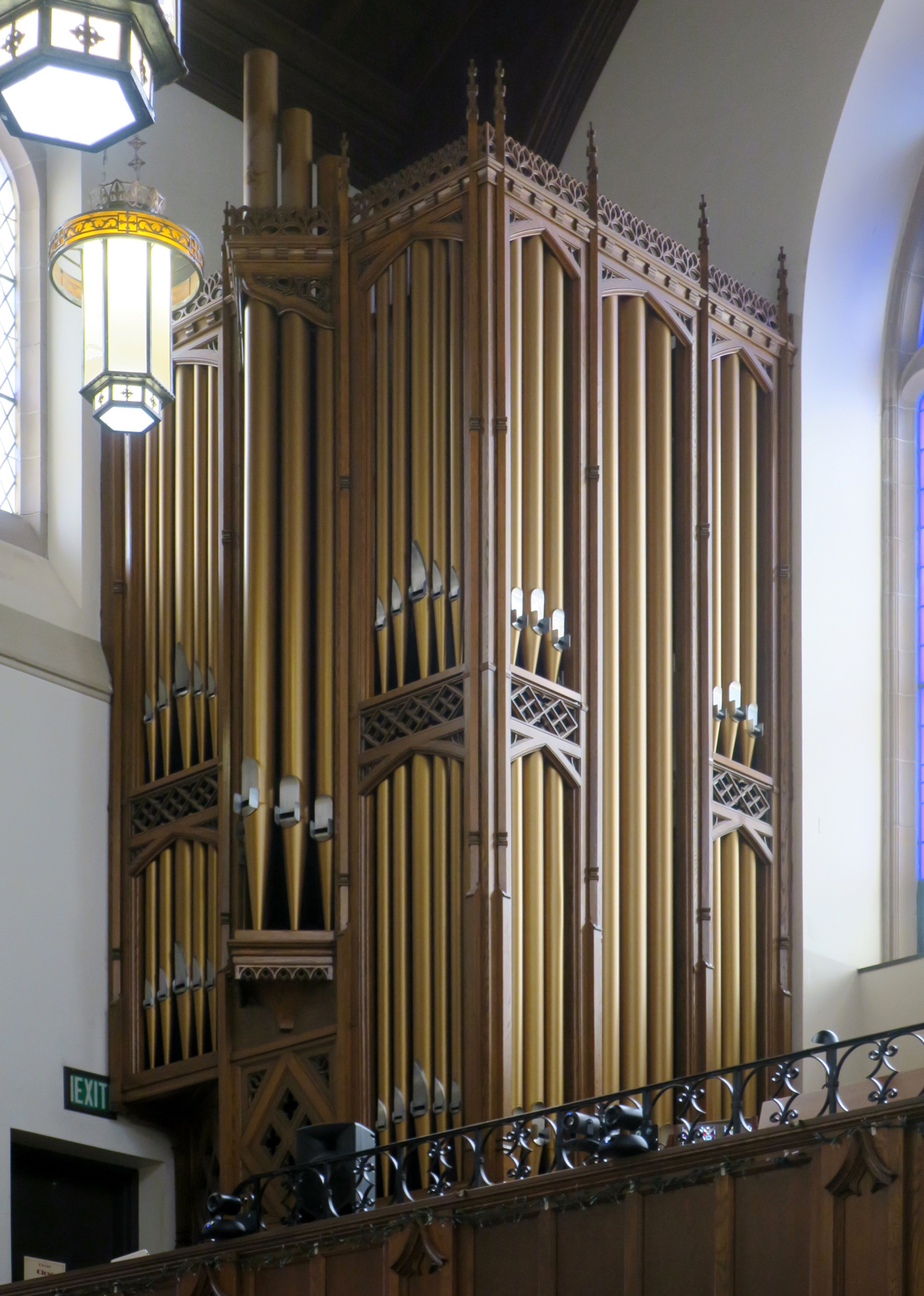 The pipe organ of the Cathedral of Saint Augustine, Kalamazoo, Michigan